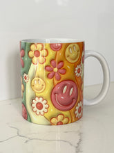 Load image into Gallery viewer, Happy Face &amp; Flowers Mug
