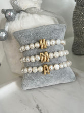 Load image into Gallery viewer, Initial Pearl Bracelet
