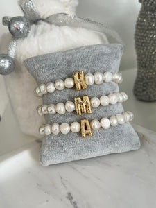 Initial Pearl Bracelet