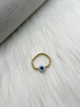Load image into Gallery viewer, White Evil Eye Ring
