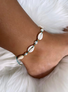 Cowrie Shells & Pearls Anklet